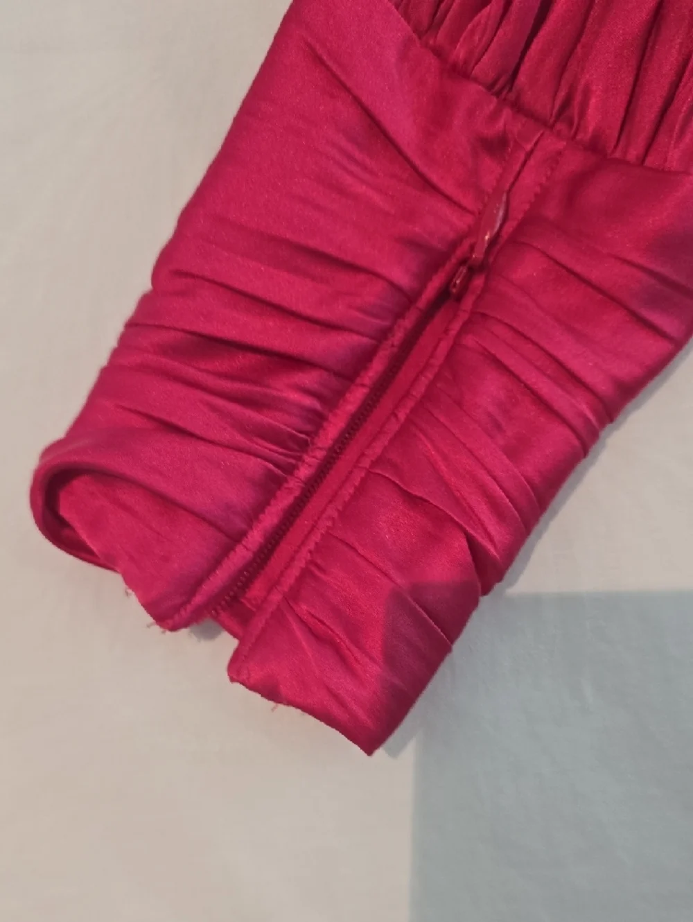 ZIMMERMAN Hot Pink Satin Wrap Dress - Picture 5 of 7